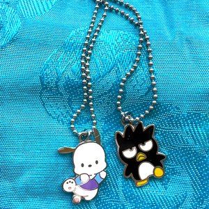 Sanrio Pochacco and Badtz-Maru necklaces (set of 2)